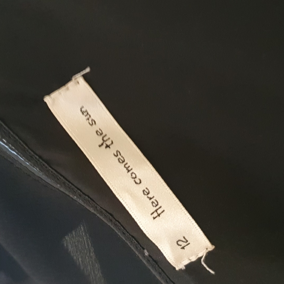 Here Comes The Sun Size 12 Black Strapless Jumpsuit Sheer Legs - Picture 7 of 10